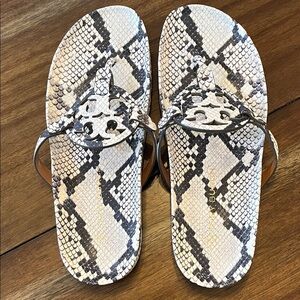 Tory Burch Snakeskin Flip Flops